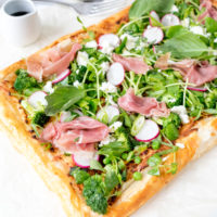 Summer Vegetable Tart with Prosciutto - a vibrant and light summer dinner.