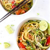 Thai red curry zoodles server