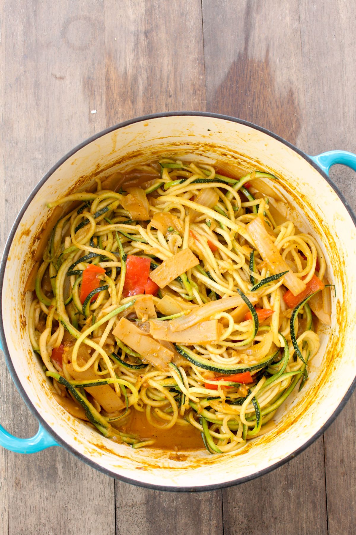 Thai red curry zoodles toss