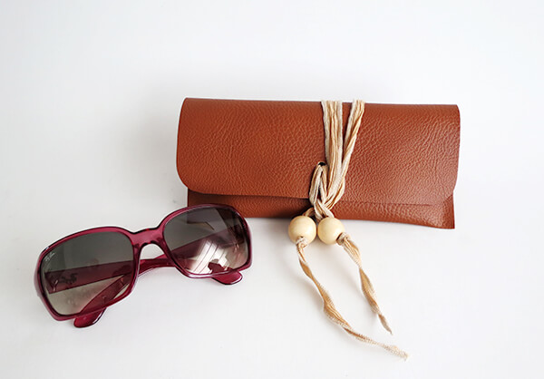 Diy leather sunglasses case