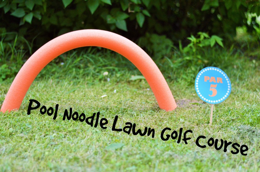 Diy summer pool noodle lawn golf tutorial
