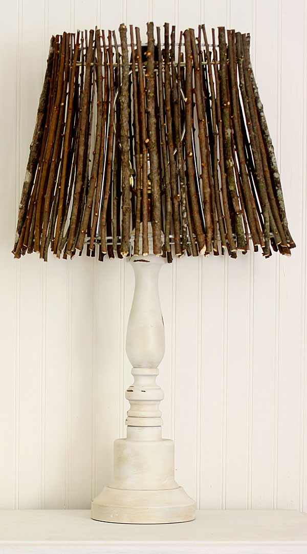 Diy twig lampshade