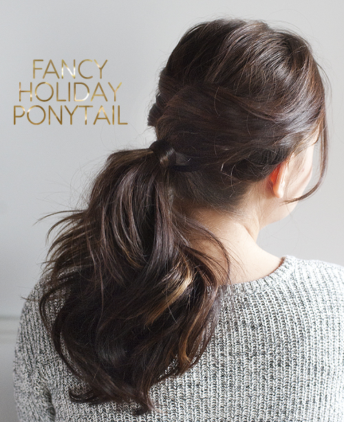 fancy holiday ponytail