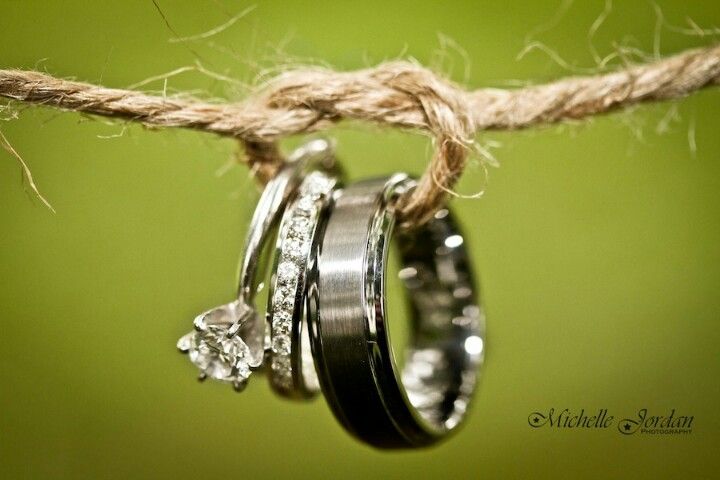 jute twine knot wedding rings