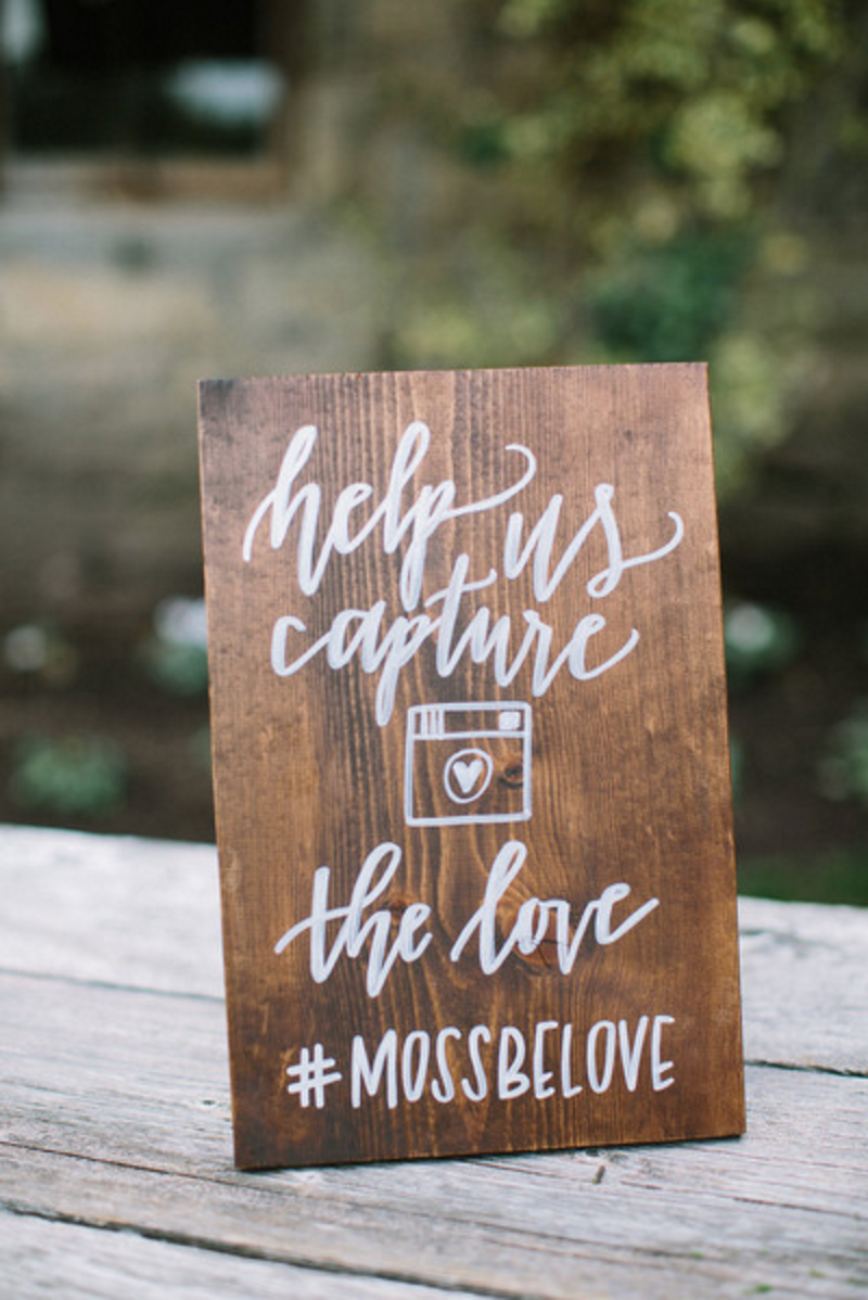 instagram hashtag sign rustic