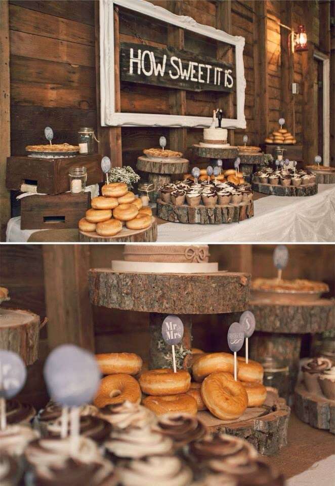 rustic wedding dessert bar