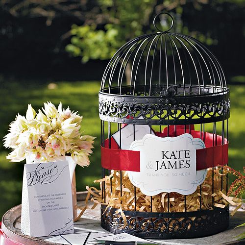 Birdcage wedding card holder