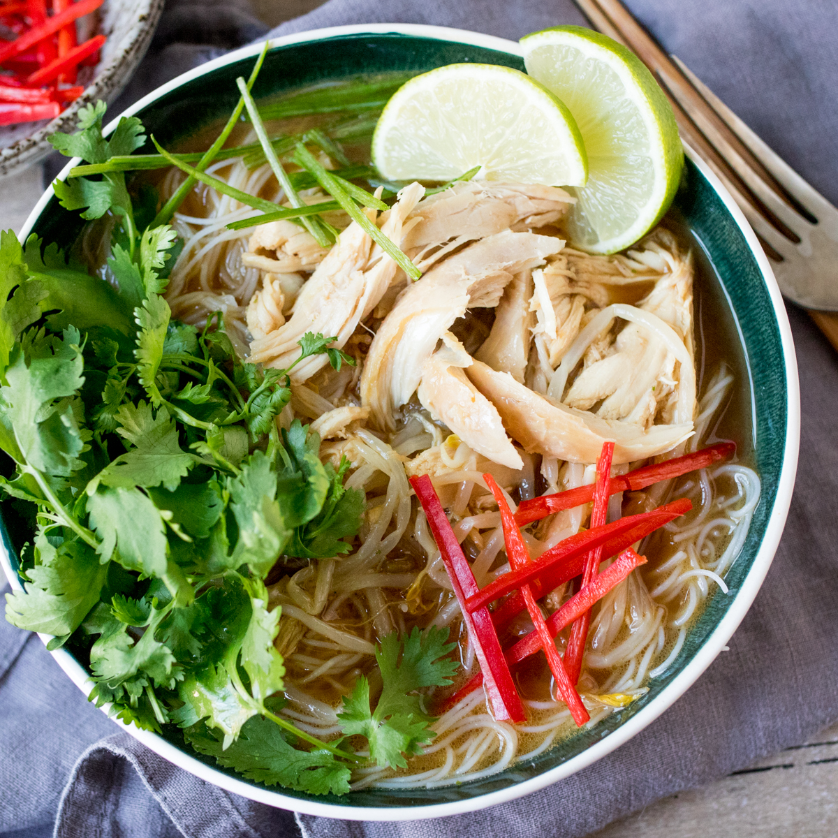 Chicken pho finished 2