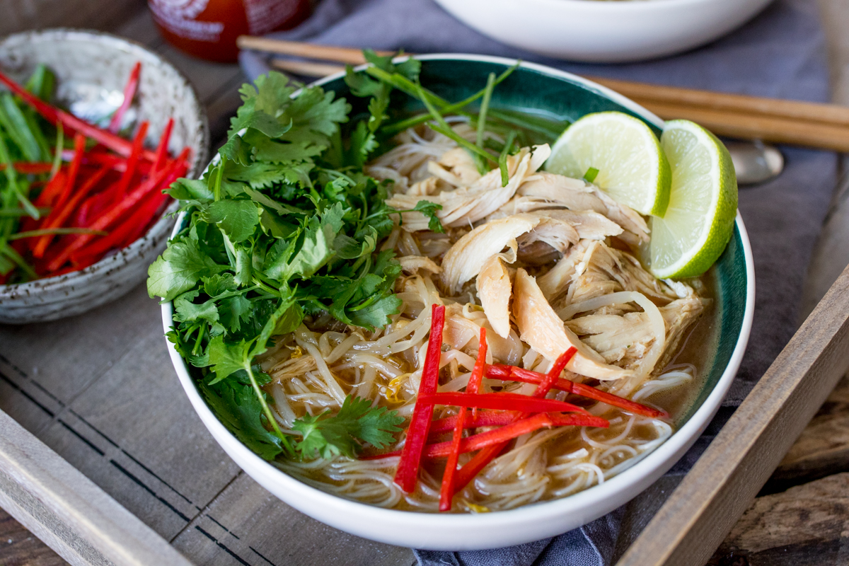Chicken Pho is bowl food at it's best. Comforting, tasty, nourishing and simple to prepare.