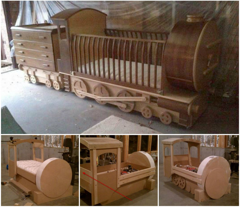 Choo choo trains crib and dresser