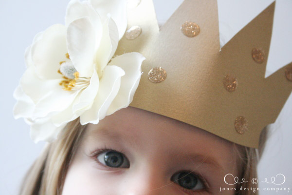 Glitter, paper, flower crown