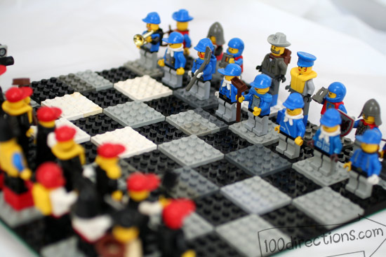 Lego chess game blue team