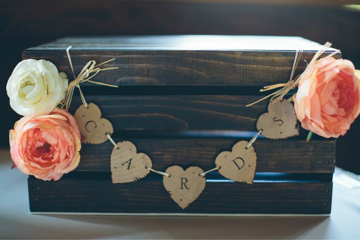 Milk crate wedding card box