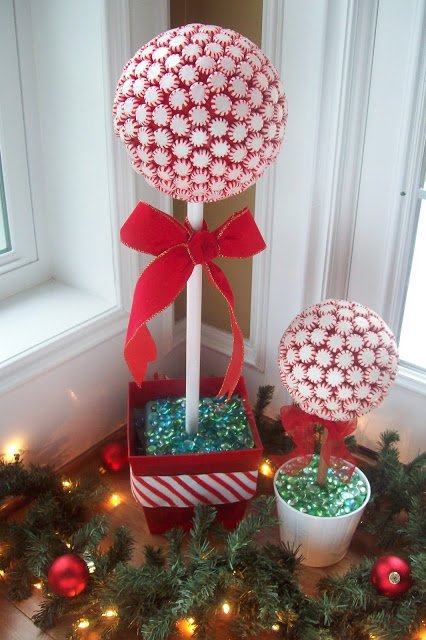 Peppermint topiary trees