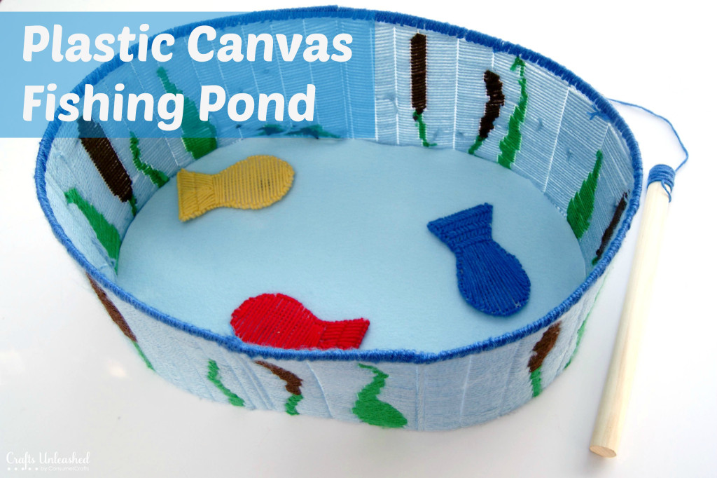 Plastic canvas fishing pond