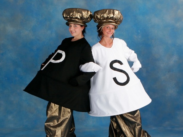 Salt and pepper costume diy