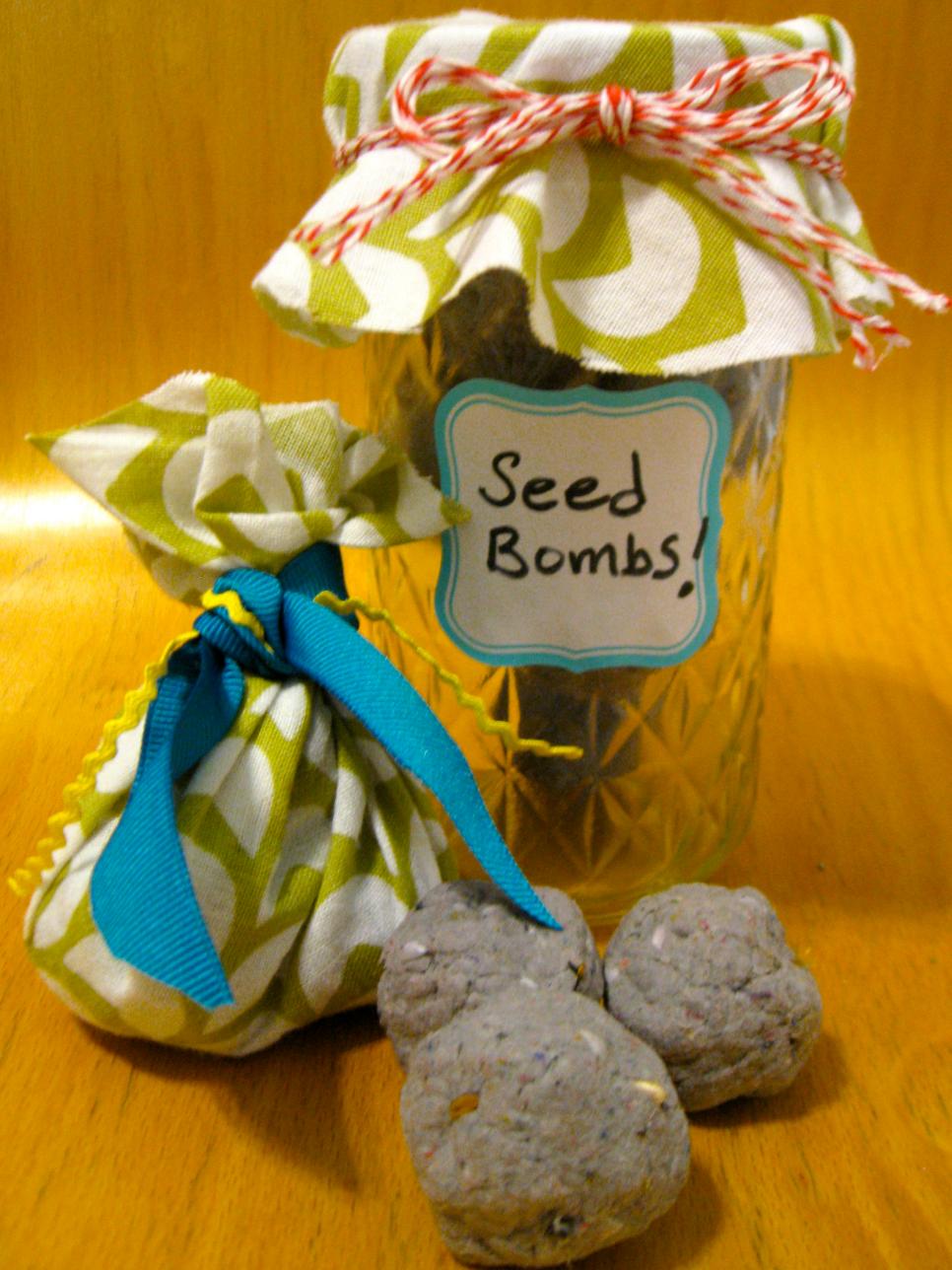 Seed bombs in a gift jar