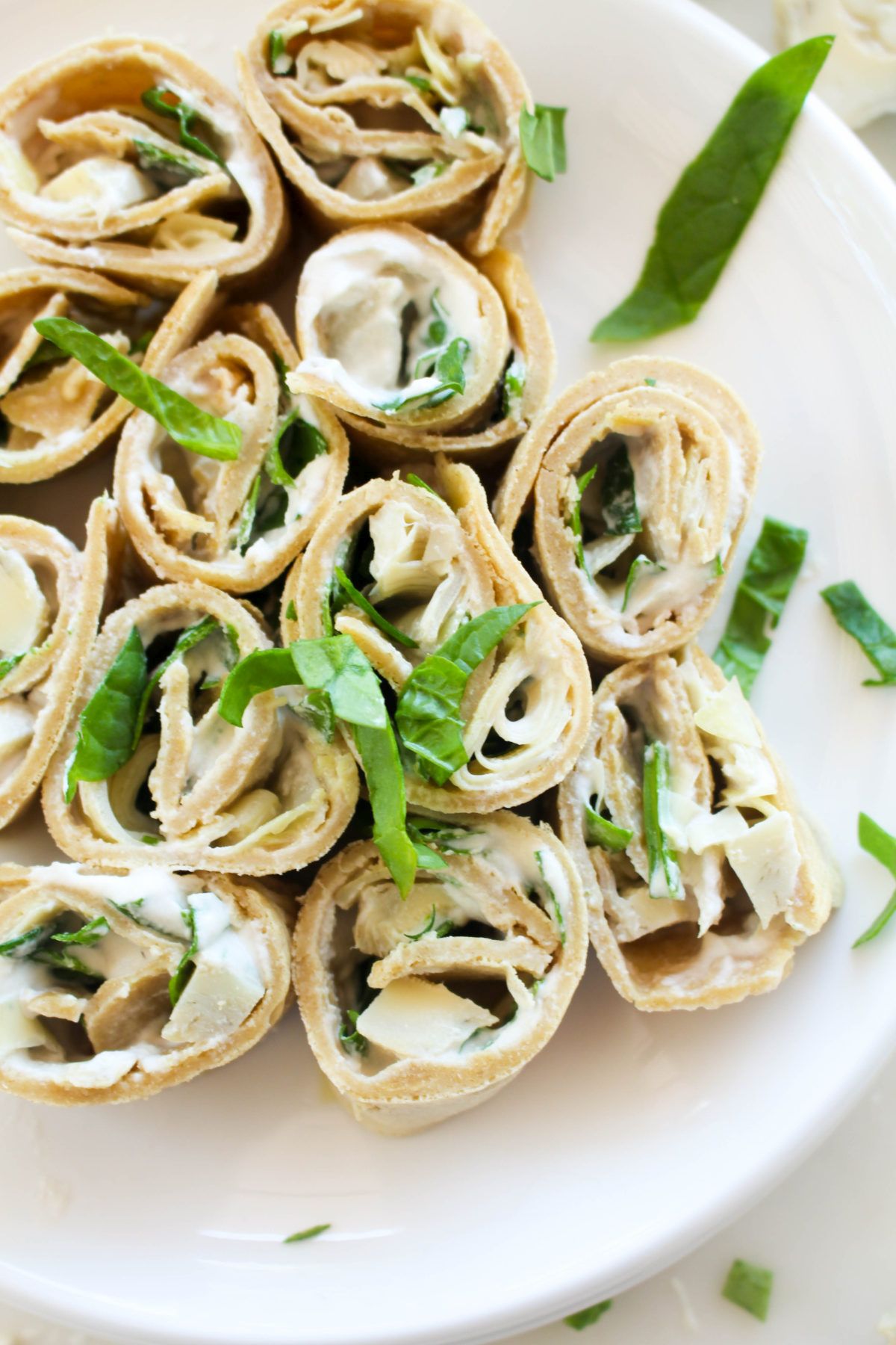 Summer Spinach Artichoke Pinwheels