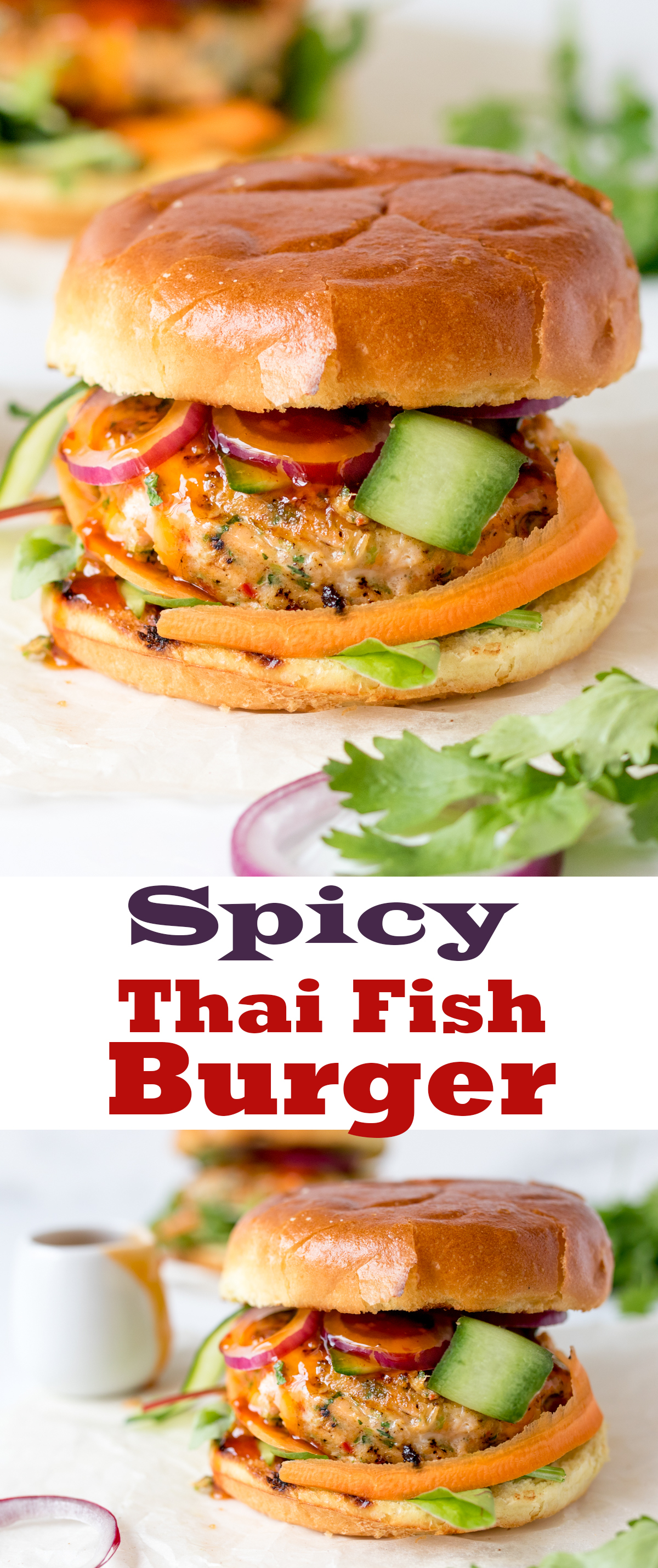 These spicy Thai fish burgers are bursting with flavor. So easy to prepare too!