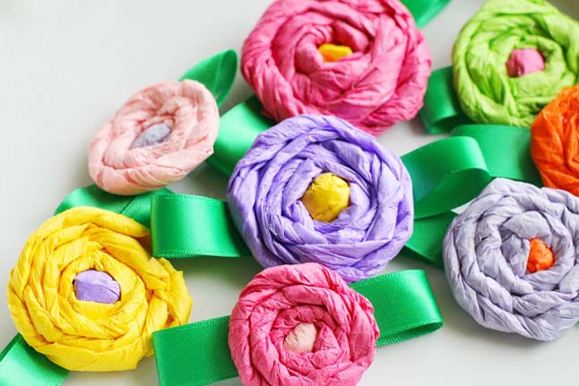 Fun Crafts Made From Tissue Paper