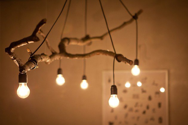 Waving branch chandelier lamp