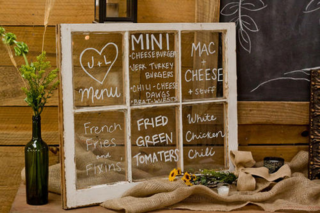 Window writing menu