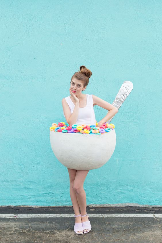 Diy bowl of cereal costume diy