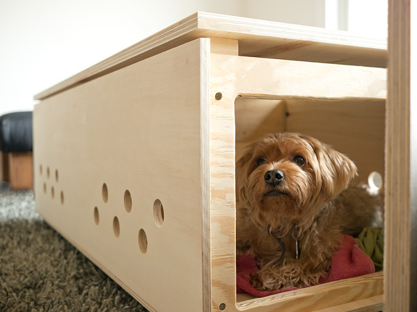 Dog crate coffee table
