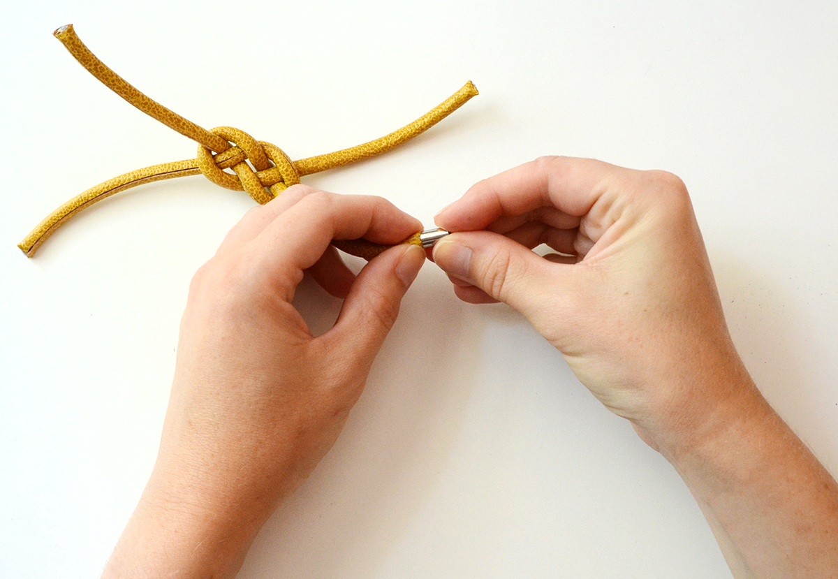 How to make knotted rope bracelets diy 12