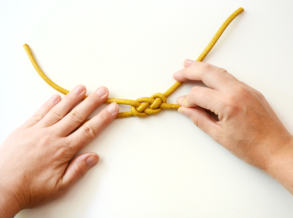 How to make knotted rope bracelets diy 8