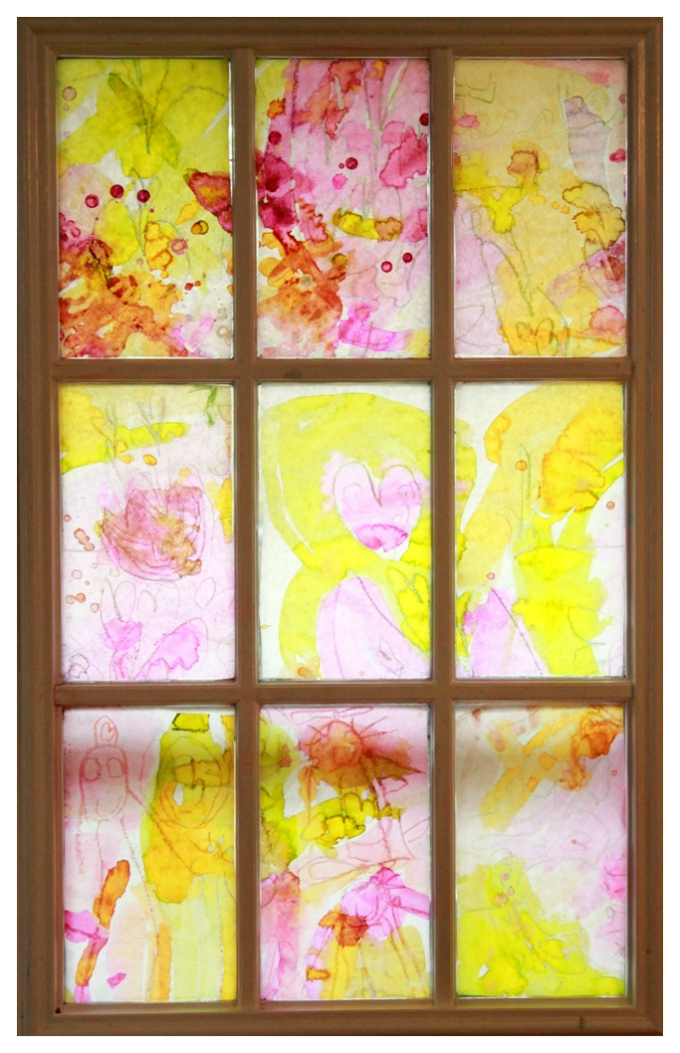A beautiful spring art project for kids diy stained glass window