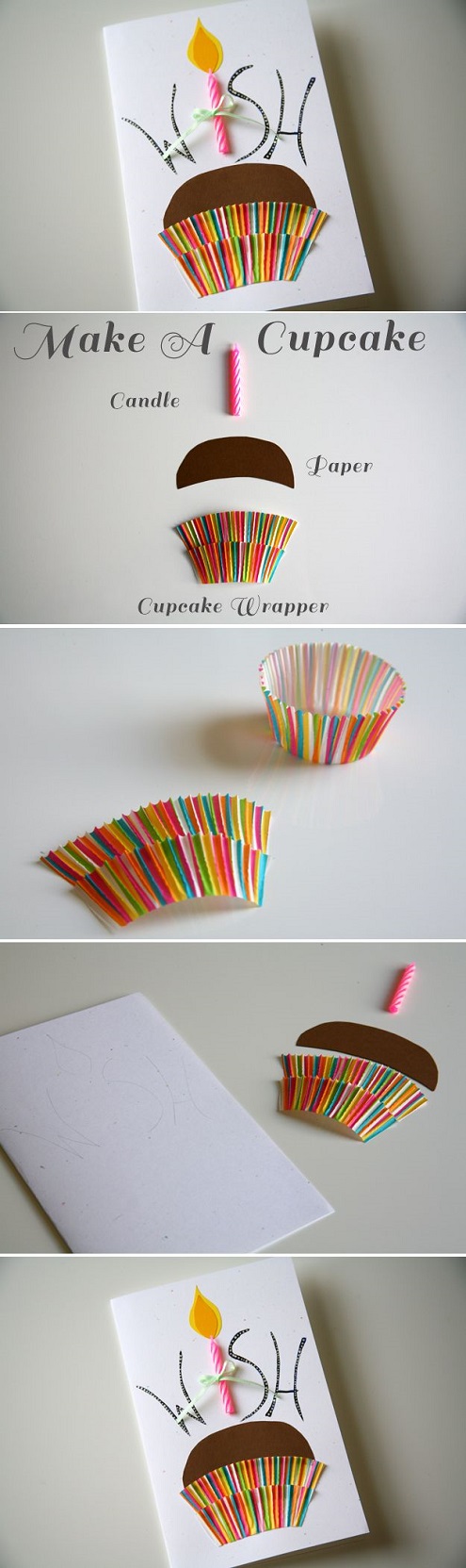 Cupcake wrapper card