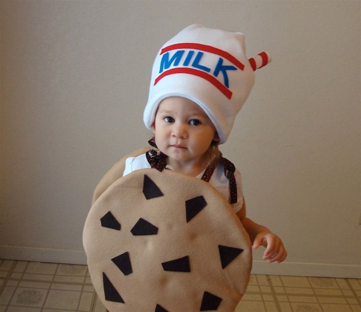 Diy toddler costume milk and cookie