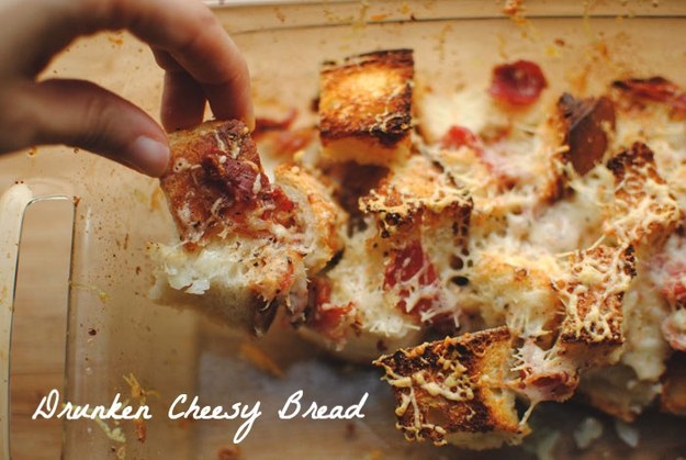 Drunken cheesy bread