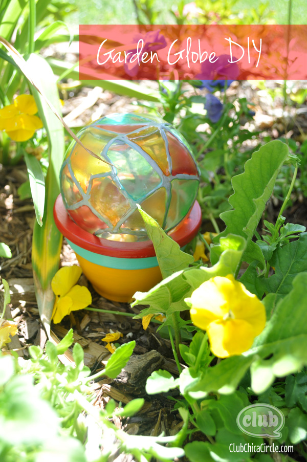 Garden globe painted craft idea