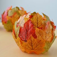 Maple leaf candle holders craft