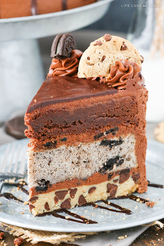 Oreo brookie layer cake7