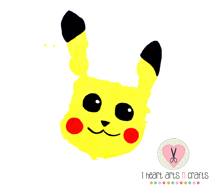 Pikachu handprint diy