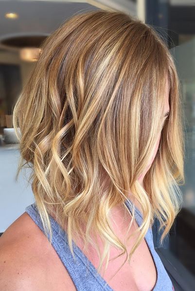 Balayage on strawberry blonde hair