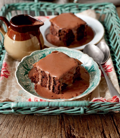 Chocolate sponge custard