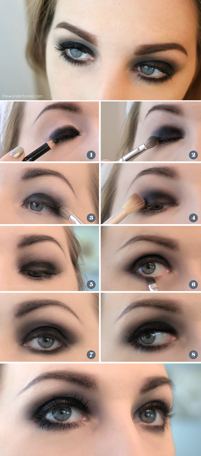 Dark smokey eye tutorial