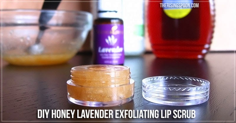 Diy honey lavender exfoliating lip scrub