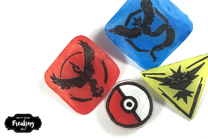 Diy pokemon go team pins