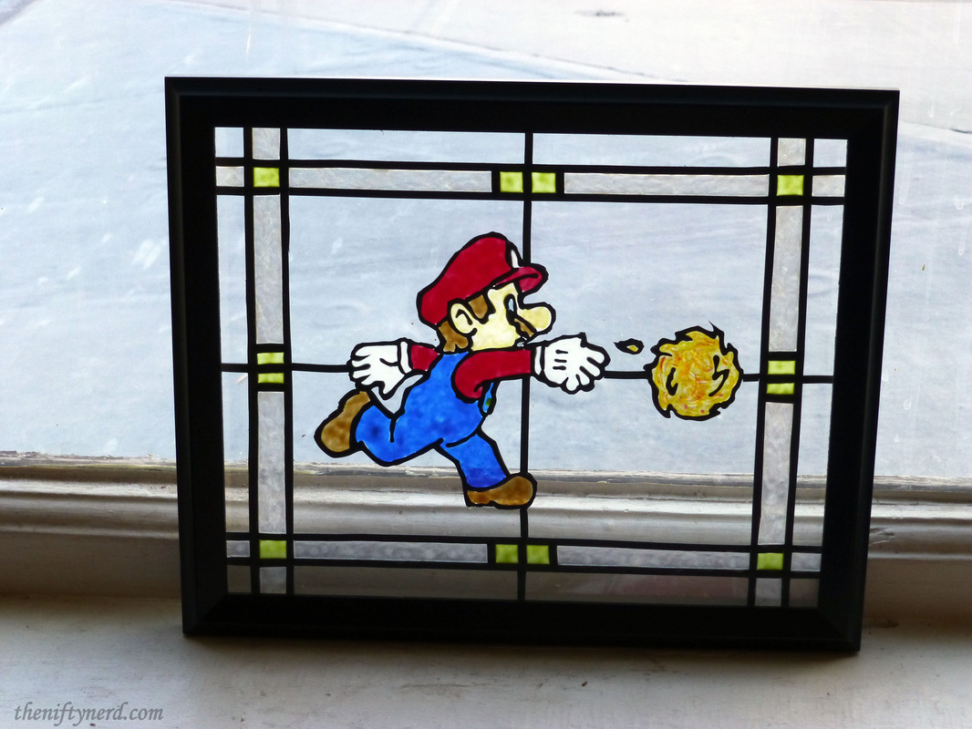 Mario stained glass project diy
