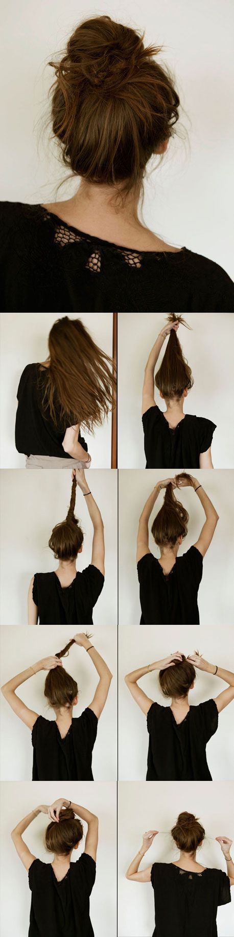 Messy bun tutorial