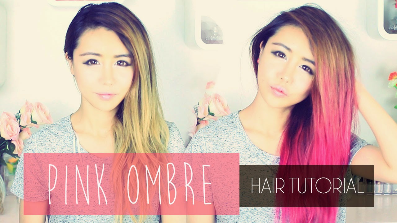 Pink ombre hair tutorial