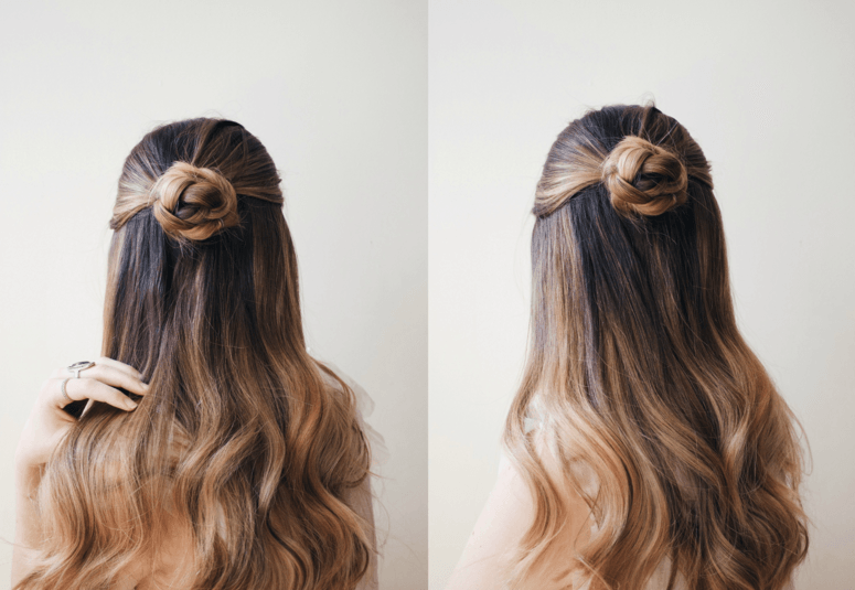 Sleek braided bun long hairdos