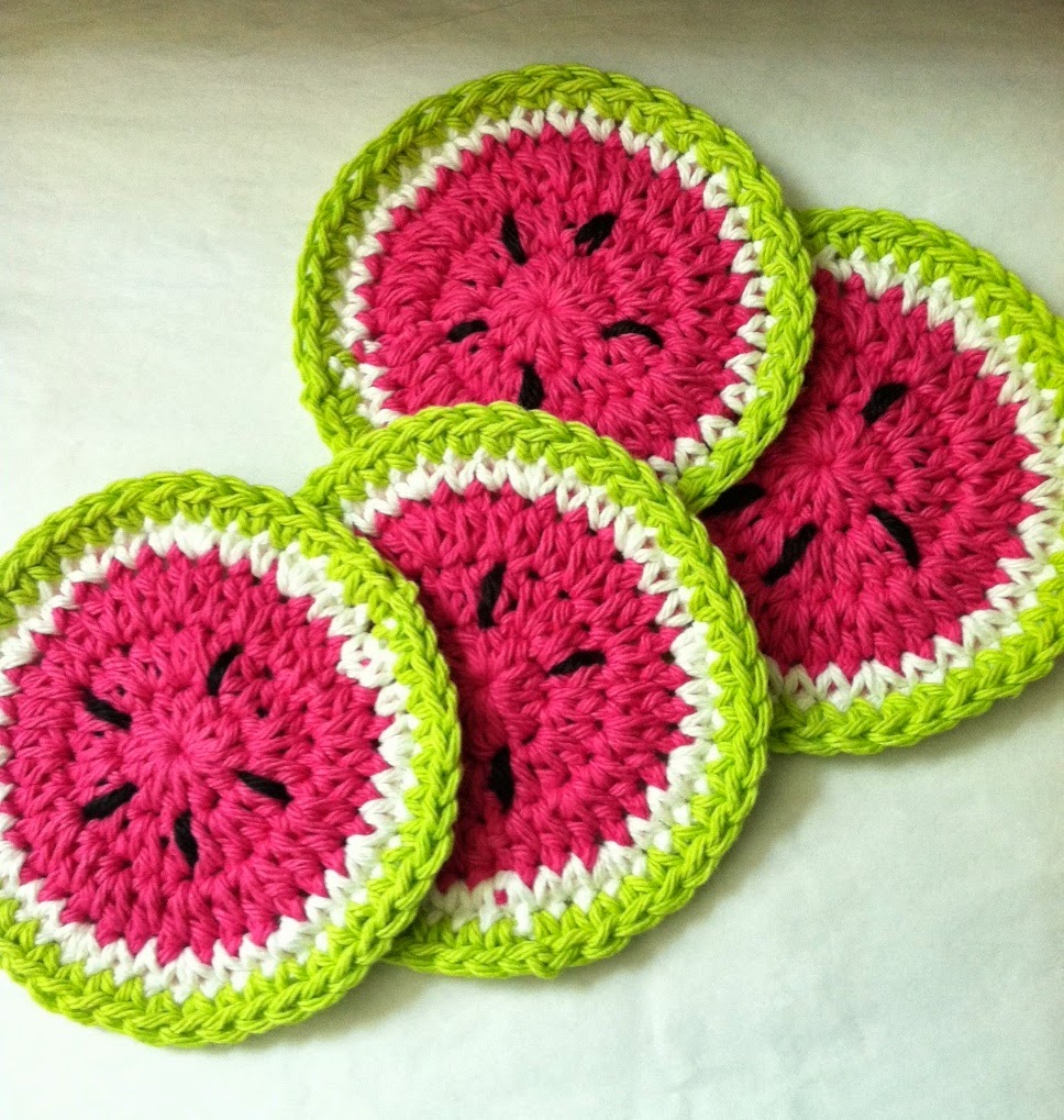 Watermelon coasters