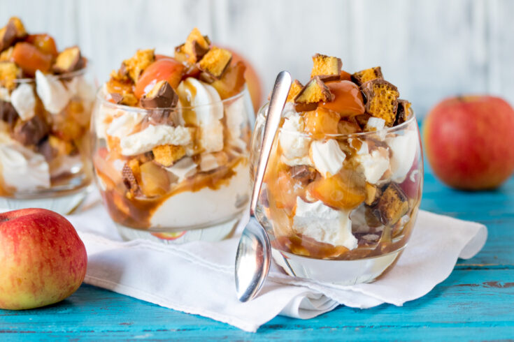 Caramel Apple and Honeycomb Eton Mess – THE dessert for Fall!