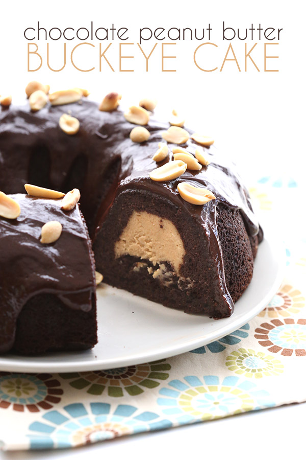 Chocolate peanut butter buckeye cake 2